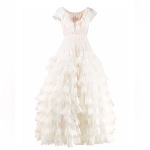 NWT Giambattista Valli ruffle tiered Dress Sz IT 40
